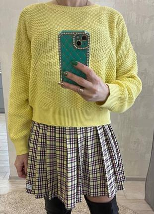 Вязаный желтый свитер  pimkie