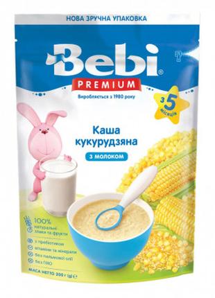 Детская каша Bebi Premium молочная кукурузная +5 мес. 200 г (8...
