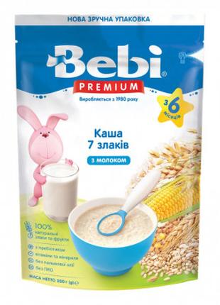 Детская каша Bebi Premium молочная 7 злаков +6 мес. 200 г (860...