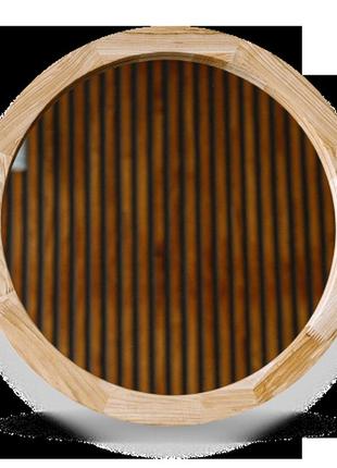 Зеркало деревянное круглое luxury wood perfection 50х50 см ясе...