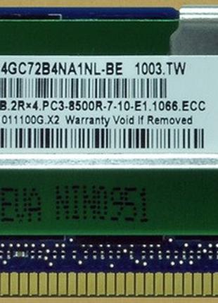 Модуль памяти NANYA 4GB PC3-8500R DDR3-1066 ECC 2RX4 CL7 240 P...