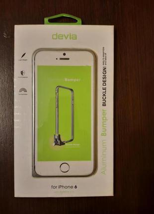 Алюминиевый чехол бампер Devia Buckle Design для IPhone 6/6s
