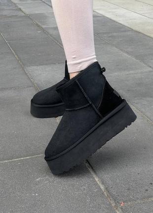 Угги ugg mini platform black