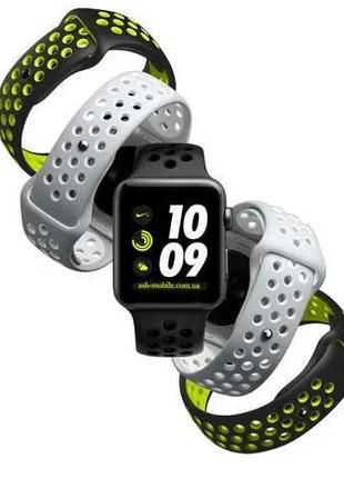 Ремешок Sport Band на Apple Watch на все серии Nike силикон ре...