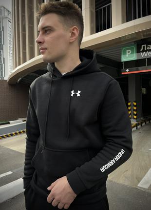 Зимний худи Under Armour черный с начесом / зимняя кофта Андер...