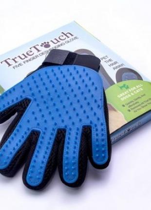Перчатка для вычесывания животных True Touch Pet Brush Gloves