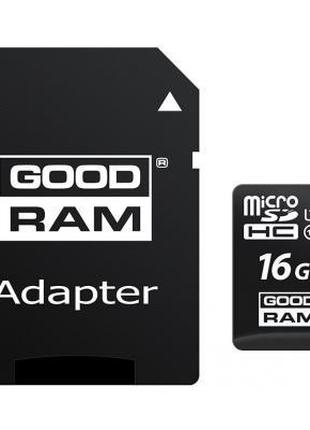 Картка пам'яті Goodram 16GB microSDHC Class 10 (M1AA-0160R12)