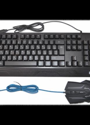 Проводная клавиатура + мышка UKC M710 с подсветкой