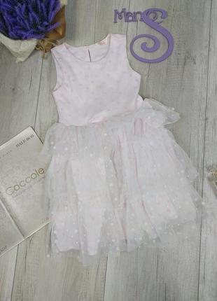 Нарядное платье для девочки gee jay без рукавов розовое юбка ф...