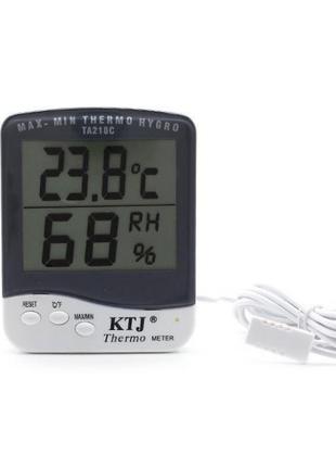 Термометр-гігрометр TA-218 C із зовнішнім датчиком температури...