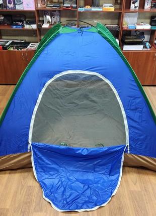 Палатка туристическая раскладная 200 х 200 см двухместная с мо...