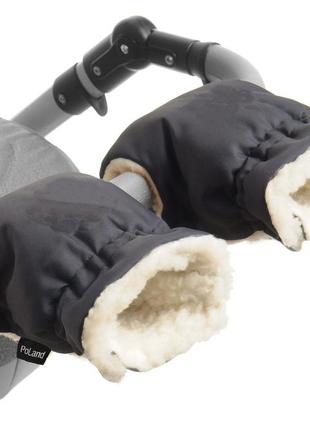 Муфты рукавички poland (польша) серые для рук мамы на коляску ...