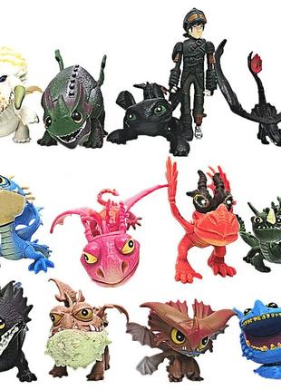 Как приручить дракона фигурки набор игрушек мультяшные фигурки...