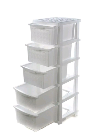 Белый пластиковый комод,шкафчик, тумбочка, органайзер на 5 ящиков