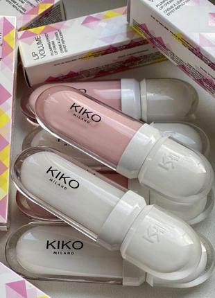 Бальзам-блеск для увеличения объема губ kiko milano lip volume