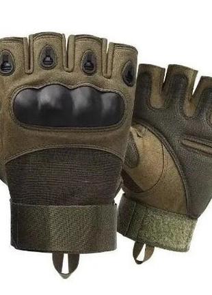 Тактические безпалые перчатки COMBAT хаки