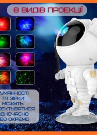 Астронавт проектор-ночник Звёздное небо, космонавт лазерный