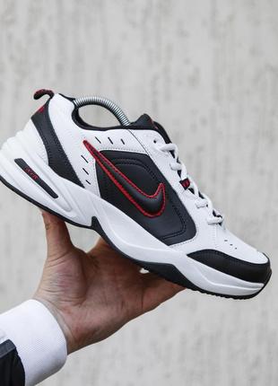 Мужские кроссовки nike air monarch iv (біло/бордові)