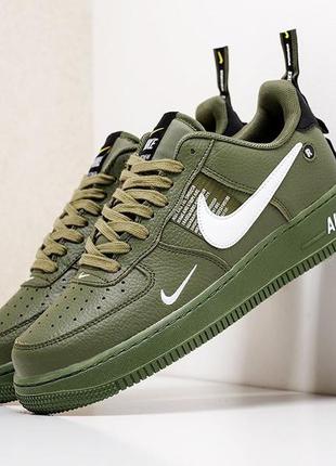 Мужские кроссовки nike air force 1 lv8 (зелені)