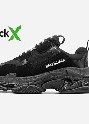 Кроссовки balenciaga triple s “black”