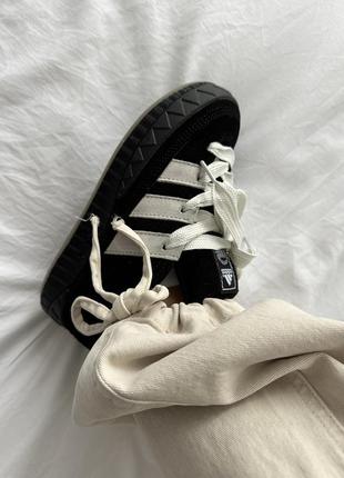 Женские кроссовки adidas adimatic « full black / white » premium