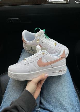 Женские кроссовки nike air force 1 white/pink