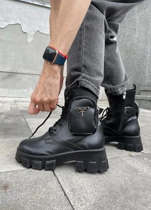 Женские ботинки prada boots black