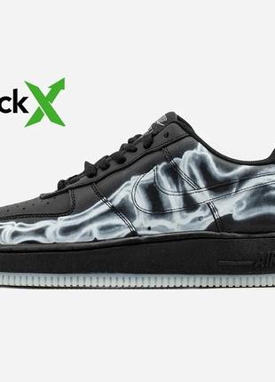 Мужские кроссовки nike air force 1 skeleton black