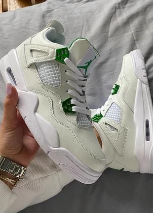 Кроссовки nike air jordan 4 retro 'green metallic'