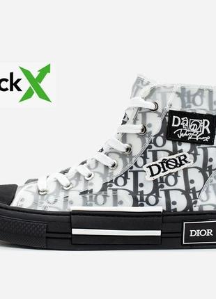 Кроссовки dior b23 high-top  white\black