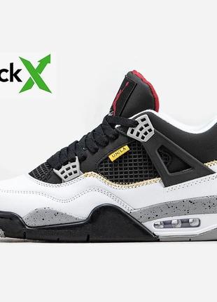 Мужские кроссовки nike air jordan 4 black/white