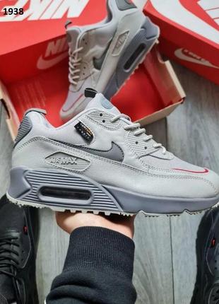 Мужские кроссовки nike air max 90 surplus cordura (сірі)