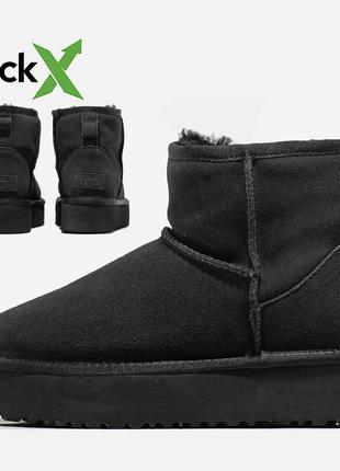 Зимние женские ботинки ugg classic mini platform