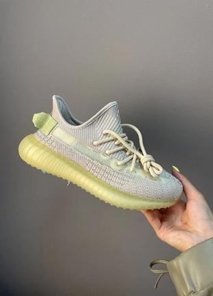 Кроссовки yeezy 350 grey / lime