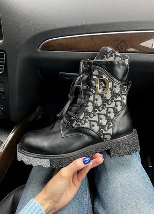 Женские кроссовки dior boots black fur