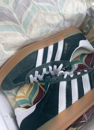 Мужские кроссовки adidas x gucci gazelle green