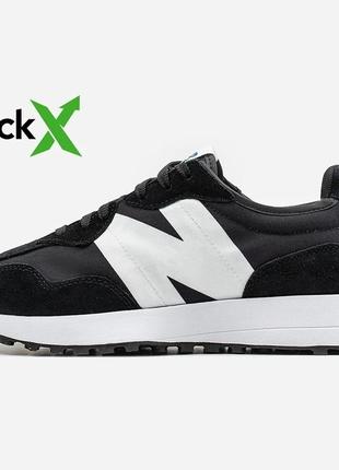 Мужские кроссовки new balance 327 black white 42, белый