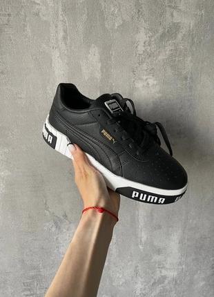 Женские кроссовки puma black /white