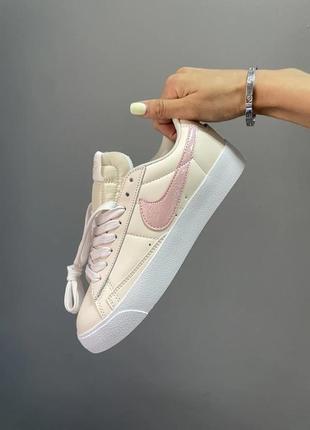 Кроссовки nike blazer low glitter pink