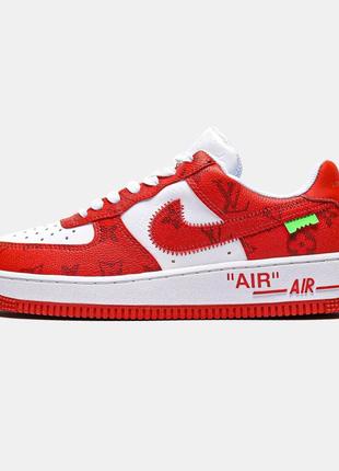 Женские кроссовки louis vuitton x nike air force 1 low red