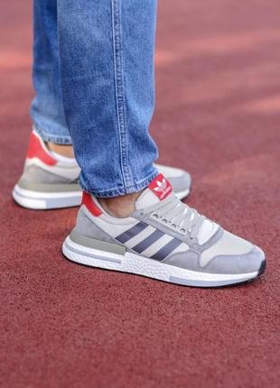 Кроссовки adidas zx 500 rm grey four