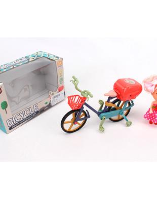 Кукла с велосипедом, ездит, микс видов 8577