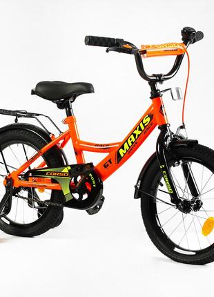 Детский велосипед "Corso" Maxis 16 дюймов ручной тормоз, колок...