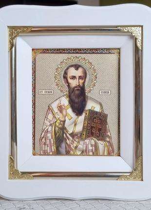 Святитель Василий Великий икона 19х17см