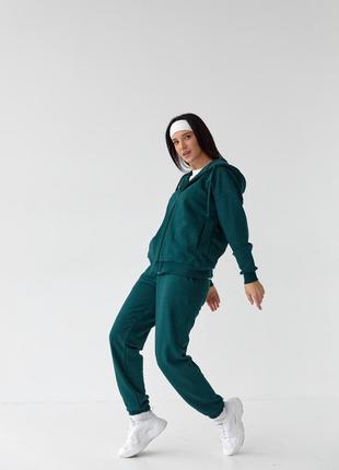 Женский спортивный костюм цвет зелёный р.M 408325