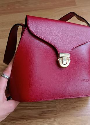 Винтажная сумка lancaster paris red shoulderbag vintage
