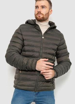 Куртка мужская демисезонная с капюшоном, цвет хаки, 129r11002