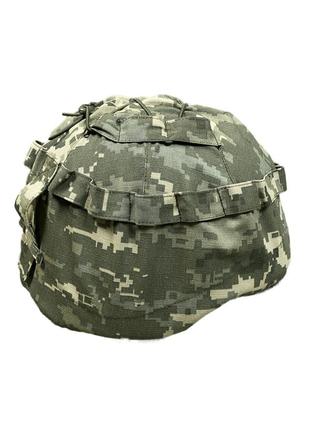 Тактический кавер на шлем пиксель с креплением зсу , военный ч...