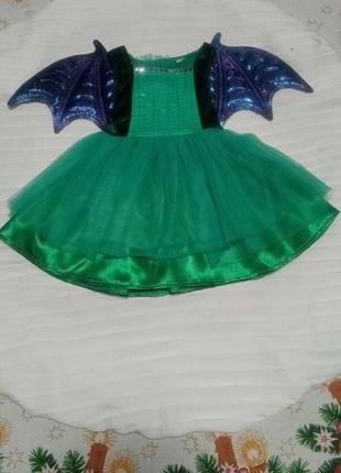 Праздничное платье карнавальный костюм " дракон" 1-2 года