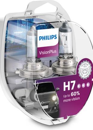 Галогенные лампы Philips VISIONPLUS H7 +60%